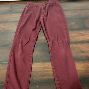 Burgundy jeans. No damage. Aeropostale